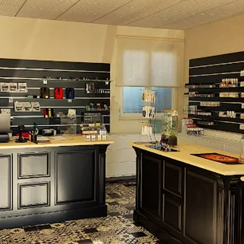 Intérieur de la boutique Vap Concept à Bollène