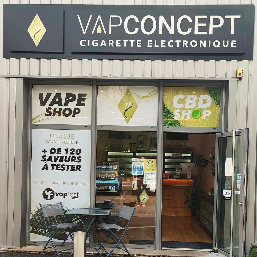 Intérieur de la boutique Vap Concept à Drumettaz-Clarafond