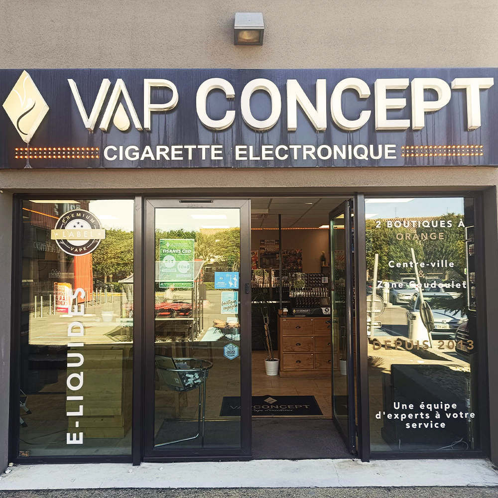 Intérieur de la boutique Vap Concept à Orange